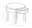 Table basse / Couleur : Beige / Rond / Dimensions : 54 x 54 x 45 cm / Table basse / Design moderne / Pieds : Bois de hêtre / Petit tiroir de rangement