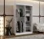 Armoire / Blanc mat / 1 porte miroir / 120 x 62 x 200 cm / 2 tringles / Détails modernes / 5 compartiments / Système de glissières fiable