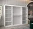 Armoire à portes coulissantes / Blanc mat / Porte miroir / Détails modernes / 250 x 62 x 200 cm / Penderie / 10 compartiments / 2 tringles à vêtements / Finition haut de gamme