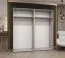 Armoire penderie Korab 29 noire | 2 mètres de large | 2 tringles | Poignées couleur cachemireées | Soft-Close