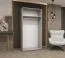 Armoire penderie 1 porte miroir Korab 56 | Espace de rangement optimisé | Chêne Artisan | 100 cm | Poignées noires | Soft-Close