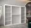 Armoire penderie Jorasses 22 | Blanc | 2 portes miroir coulissantes | 2,5 m largeur | 10 compartiments