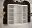 Armoire élégante Liskamm 13, Couleur : Blanc mat - Dimensions : 200 x 180 x 62 cm (h x l x p), avec 10 compartiments et deux tringles à vêtements