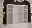 Armoire moderne avec 10 compartiments Liskamm 17, Couleur : Blanc mat - Dimensions : 200 x 200 x 62 cm (h x l x p), avec grand espace de rangement