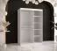 Armoire raffinée Liskamm 29 avec porte miroir | Blanc mat | 200 x 120 x 62 cm | 5 compartiments