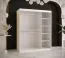 Armoire Balmenhorn 58 moderne | Blanc mat / Noir mat | 200 x 150 x 62 cm | Grand espace de rangement