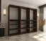 Armoire à portes battantes / Penderie / Couleur : Noyer Warmia / 12 portes battantes / 9 compartiments / 3 tringles à vêtements / 240 x 52 x 203 cm / Finition haut de gamme / Portes sans poignées / Système de fermeture Soft-Close