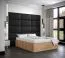 Panneau mural de style élégant Couleur : Noir - Dimensions : 42 x 84 x 4 cm (H x L x P)