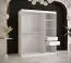 Armoire Balmenhorn 57 | Design épuré | Blanc mat | 200 x 150 x 62 cm | 5 étagères, 2 penderies
