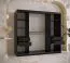 Armoire Balmenhorn 67 | Noir mat & Blanc mat | 200 x 200 x 62 cm | 2 penderies, 10 compartiments