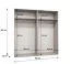 Armoire penderie 2 portes miroir Eiger 88 | Kaschmir | 2 m large | Poignées dorées | Soft-Close