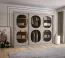 Armoire à portes coulissantes Ortler 08 | Finition cachemire | 250 cm | 2 portes coulissantes verre fumé | 10 compartiments