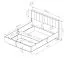 Lit double / Rembourrage de tête de lit / Couleur : Chêne dunin / Surface de couchage : 160 x 200 cm / Protection des bords ABS / Coffre de lit pour linge de lit