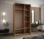 Penderie / Armoire à portes coulissantes / 6 compartiments / 245,5 x 140 x 65 cm / 6 étagères / 2 tringles à vêtements / 2 portes coulissantes / Couleur : Blanc / Soft-Close