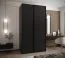 Armoire / Armoire à portes coulissantes | 245,5 x 140 x 64 cm | 2 tringles à vêtements | 2 portes coulissantes | Fermeture en douceur | 6 compartiments | 6 étagères | Couleur : noir