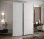 Penderie / Armoire à portes coulissantes / 11 compartiments / 6 étagères / 245,5 x 170 x 64 cm / 2 tringles à vêtements / 2 portes coulissantes / Couleur : Blanc / Soft-Close