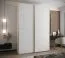 Armoire à portes coulissantes / Penderie / 2 portes coulissantes / 2 tringles à vêtements / 11 compartiments / 245,5 x 180 x 64 cm / 6 étagères / Couleur : Blanc / Soft-Close