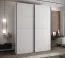 Penderie / Armoire à portes coulissantes / 245,5 x 200 x 64 cm / 6 étagères / 11 compartiments /2 tringles à vêtements / 2 portes coulissantes / Couleur : Blanc / Soft-Close