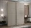 Armoire / Armoire à portes coulissantes | 11 compartiments | 245,5 x 200 x 64 cm | 10 étagères | 2 tringles à vêtements | 2 portes coulissantes | Couleur : cachemire | Fermeture en douceur