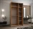 Penderie / Armoire à portes coulissantes / 245,5 x 130 x 64 cm / 2 tringles à vêtements / 2 portes coulissantes / ABS protection des bords / 6 compartiments / Couleur : Blanc / Soft-Close