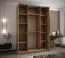 Penderie / Armoire à portes coulissantes / Soft-Close / Miroir / Couleur : Blanc / 2 tringles à vêtements / 245,5 x 160 x 64 cm / 2 portes coulissantes / 11 compartiments