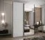 Penderie / Armoire à portes coulissantes / 11 compartiments / Couleur : blanc / 245,5 x 180 x 64 cm / 2 tringles à vêtements / 2 portes coulissantes / Miroir / Soft-Close