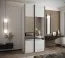 Penderie / Armoire à portes coulissantes / 2 portes coulissantes / 245,5 x 110 x 64 cm / Miroir / Soft-Close / 2 tringles à vêtements / 6 compartiments / Couleur : Blanc