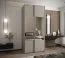 Penderie / Armoire à portes coulissantes / Couleur : cachemire / Fermeture en douceur / 245,5 x 110 x 64 cm / Miroir / 6 compartiments / 2 tringles à vêtements / 2 portes coulissantes