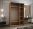 Penderie / Armoire à portes coulissantes / 245,5 x 150 x 64 cm / Miroir / Fonction Soft-Close / 2 tringles à vêtements / 2 portes coulissantes / 6 compartiments / Couleur : Blanc