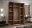 Penderie / Armoire à portes coulissantes / Couleur : Blanc / 245,5 x 190 x 64 cm / 11 compartiments / 2 portes coulissantes / 2 tringles à vêtements / Miroir / Fonction Soft-Close