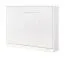 Lit escamotable horizontal | Surface de couchage 140 x 200 cm | Lit rabattable | Lit mural | Lit simple | Couleur : blanc | Sommier à lattes inclus | 2 tablettes | Nalut 12