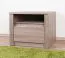Table de chevet Selun 22, Couleur : Chêne truffé - 45 x 50 x 43 cm (h x l x p)