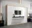 Armoire à portes coulissantes avec miroir Guajara 06 | Chêne Sonoma / Blanc mat | 200 x 250 x 62 cm