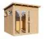 Maison de jardin 2,46 x 2,65 mètres (incl. toit) | Laissé naturel | incl. plancher Abbildung
