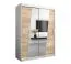 180 cm de large Armoire avec 2 portes | 10 casiers | Couleur: Chêne Sonoma / Blanc Abbildung