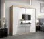 200 cm de large Armoire avec 2 portes | 10 casiers | Couleur: Chêne Sonoma / Blanc Abbildung
