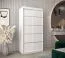 100 cm de large Armoire avec 5 casiers et 2 portes | Couleur : Blanc Abbildung
