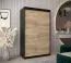 120 cm de large Armoire avec 5 casiers et 2 portes | Couleur: Noir Abbildung