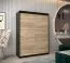 150 cm de large Armoire avec 5 casiers et 2 portes | Couleur: Noir Abbildung