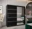 2 mètres de large Armoire avec 2 portes | Couleur: Noir Abbildung