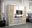 2 mètres de large Armoire avec 2 portes | Couleur: Chêne Sonoma / Blanc Abbildung