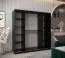 2 mètres de large Armoire avec 2 portes | Couleur: Noir Abbildung