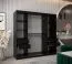 2 mètres de large Armoire avec 2 portes | Couleur: Noir Abbildung