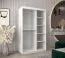 120 cm de large Armoire à portes coulissantes avec 5 casiers et 2 portes | Couleur: Chêne Sonoma / Blanc | Laminée Abbildung