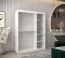 150 cm de large Armoire à portes coulissantes avec 2 portes | 5 casiers | 2 tringles à vêtements | Couleur: Blanc Abbildung