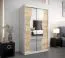 120 cm de large Armoire à portes coulissantes avec 2 portes | 5 casiers | 2 tringles à vêtements | Couleur: Chêne Sonoma  / Blanc Abbildung