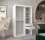 120 cm de large Armoire à portes coulissantes avec 5 casiers et 2 portes | Couleur: Chêne Sonoma / Blanc | Laminée Abbildung