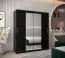 180 cm de large Armoire à portes coulissantes avec 2 portes | 10 casiers | 2 tringles à vêtements | Couleur: Noir Abbildung