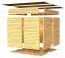 Maison de jardin 1,21 x 2,34 mètres (incl. toit) | en éléments préfabriqués| non traité | avec toit plat Abbildung