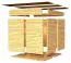 Maison de jardin 2,4 x 3,36 mètres (incl. toit) | en éléments préfabriqués| non traité | avec toit plat Abbildung